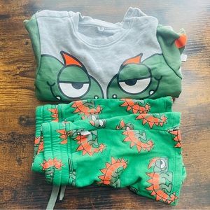 Boy's Gecko Graphic And 3D Spikes Tracksuit